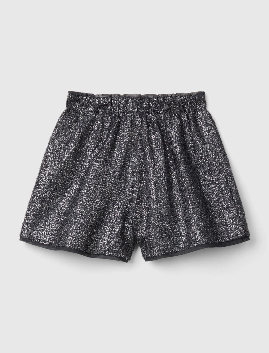 Kız Çocuk Siyah Tamamı Desenli Elastik Yüksek Belli Şort Kız Çocuk Siyah Tamamı Desenli Elastik Yüksek Belli Şort