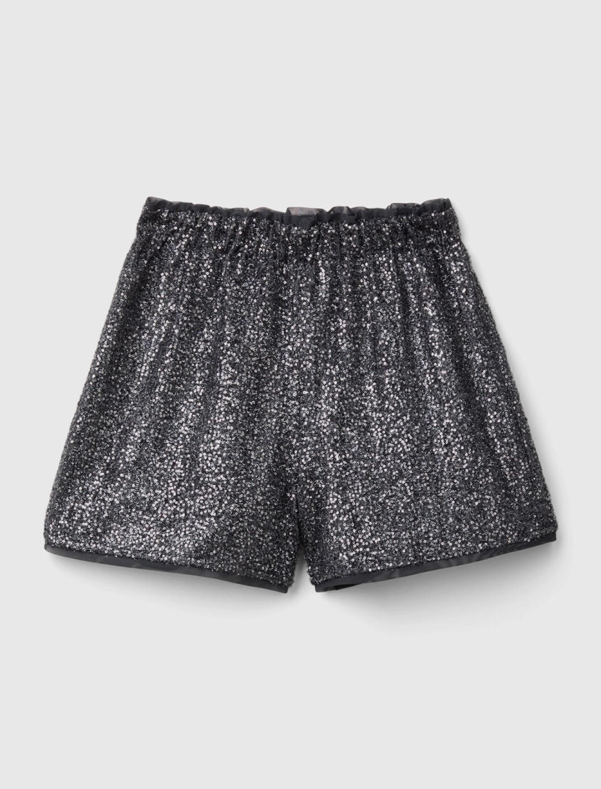 Kız Çocuk Lila Tamamı Desenli Elastik Yüksek Belli Şort Kız Çocuk Lila Tamamı Desenli Elastik Yüksek Belli Şort