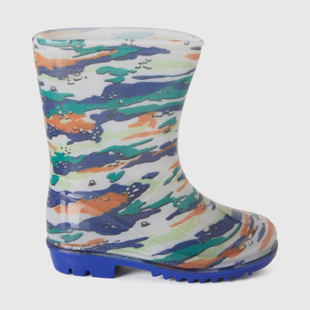 Erkek Çocuk Renkli Kamuflaj Yağmur Çizmesi Erkek Çocuk Renkli Kamuflaj Yağmur Çizmesi