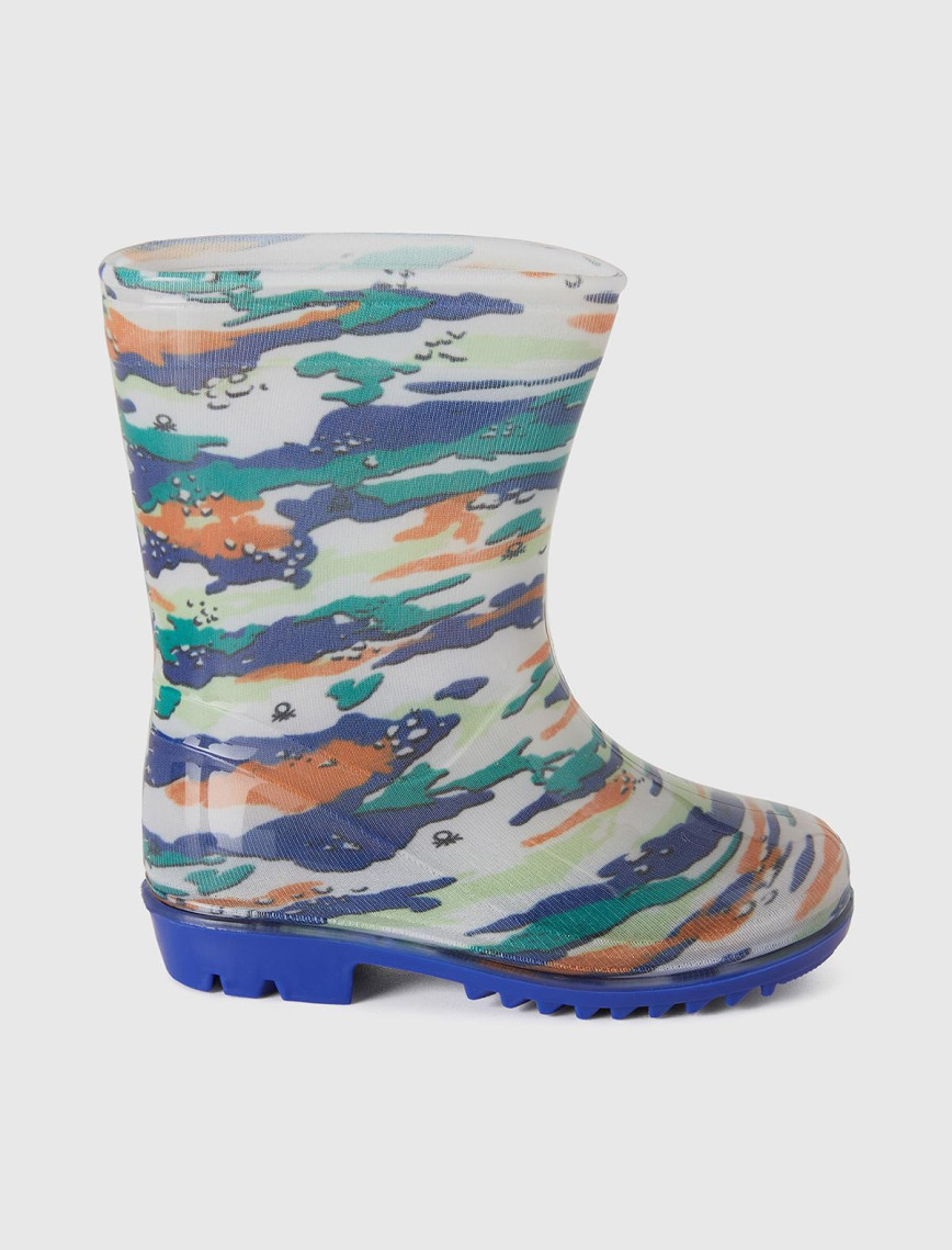 Erkek Çocuk Renkli Kamuflaj Yağmur Çizmesi Erkek Çocuk Renkli Kamuflaj Yağmur Çizmesi