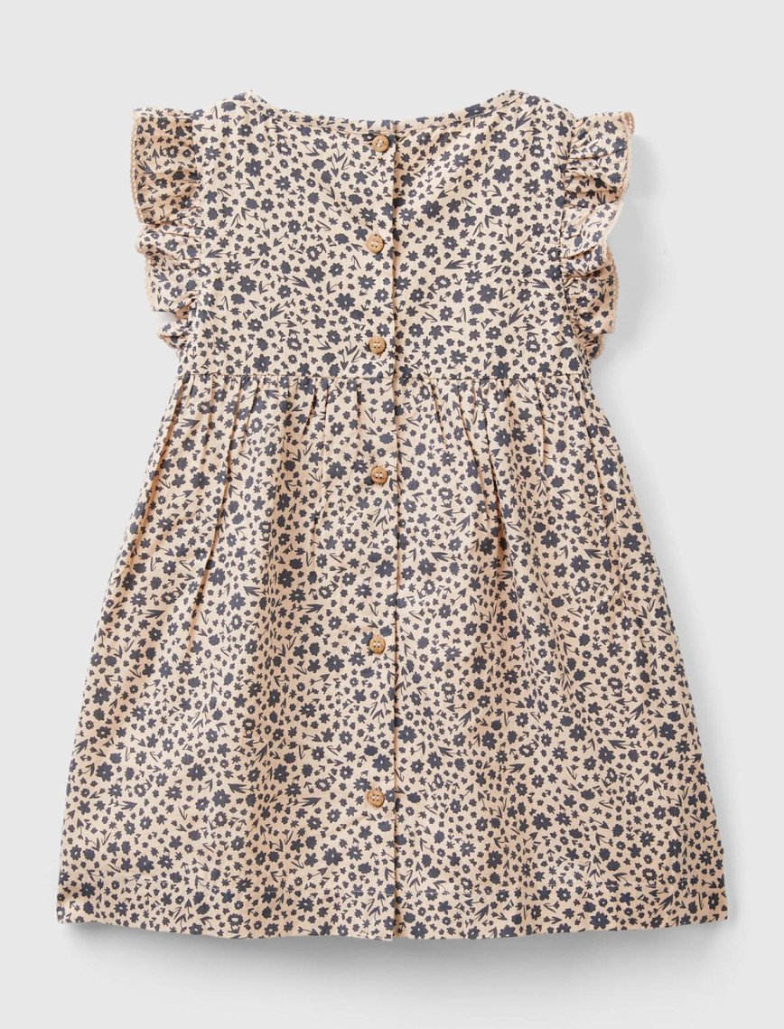 Kız Çocuk Kahverengi Mix Tamamı Desenli Arkası Düğmeli Fırfır Detaylı Elbise Kız Çocuk Kahverengi Mix Tamamı Desenli Arkası Düğmeli Fırfır Detaylı Elbise