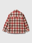 Erkek Çocuk Kırmızı-Kahve Ekose Desenli Yama Cepli Arkası Robalı Gömlek Erkek Çocuk Kırmızı-Kahve Ekose Desenli Yama Cepli Arkası Robalı Gömlek