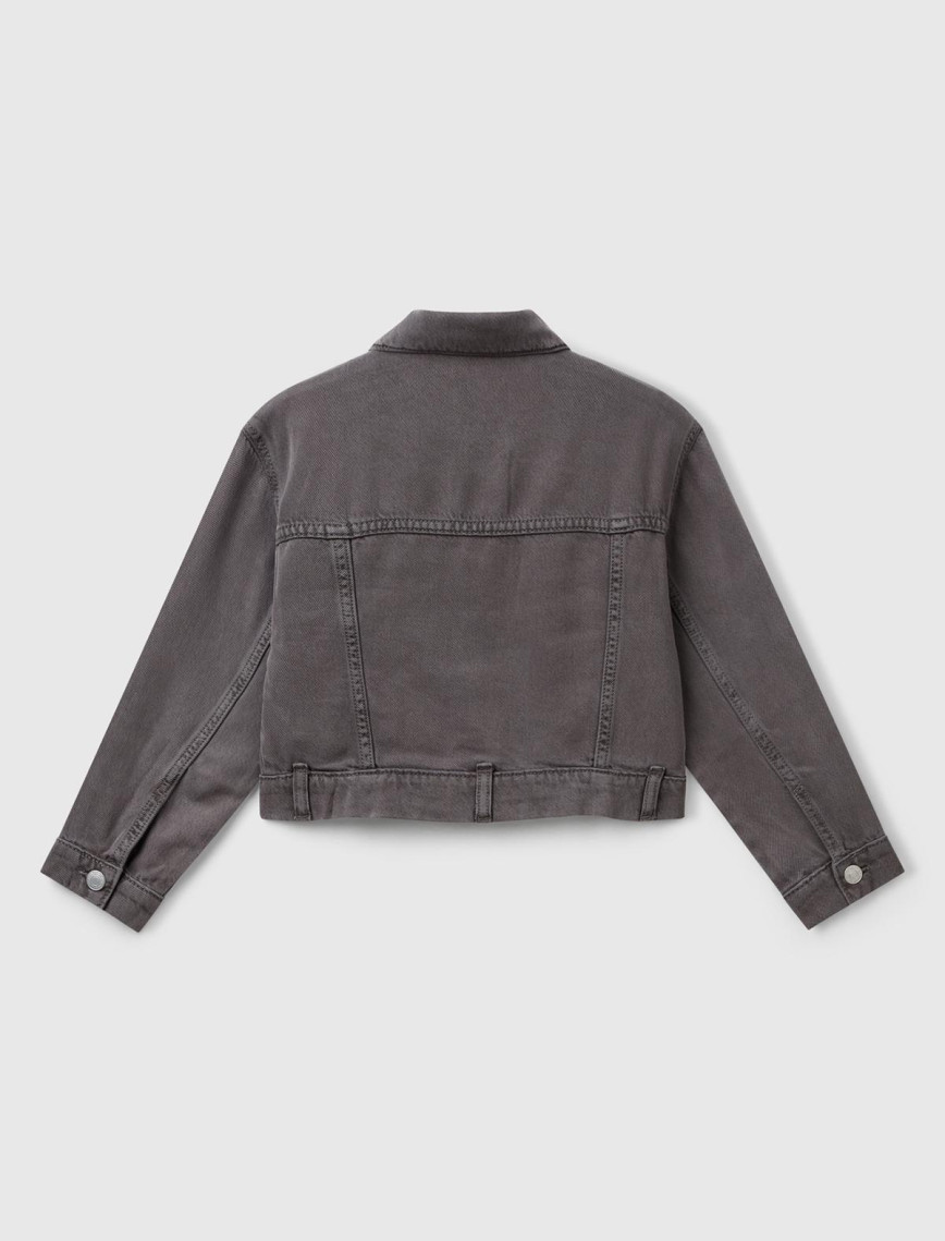 Kız Çocuk Antrasit %100 Liyosel Logo Detaylı Önü Yama Cepli Ceket Kız Çocuk Antrasit %100 Liyosel Logo Detaylı Önü Yama Cepli Ceket