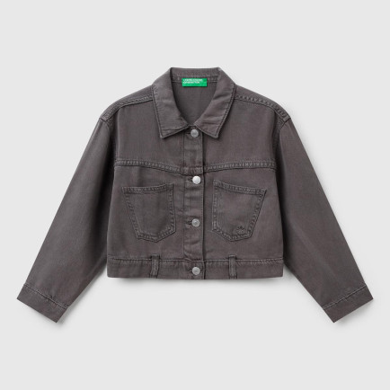 Kız Çocuk Antrasit %100 Liyosel Logo Detaylı Önü Yama Cepli Ceket Kız Çocuk Antrasit %100 Liyosel Logo Detaylı Önü Yama Cepli Ceket