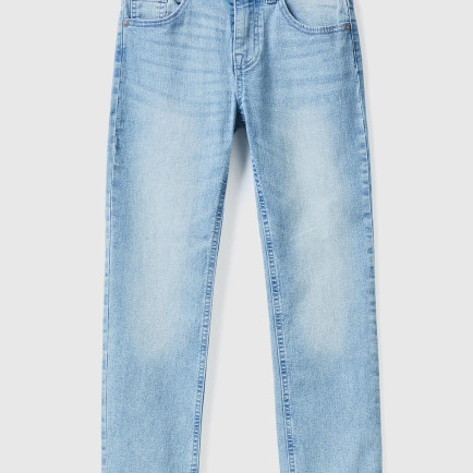 Erkek Çocuk Açık Denim 5 Cepli Slim Fit Denim Pantolon