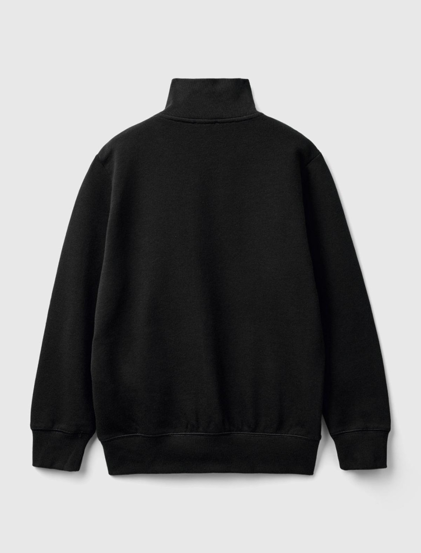 Erkek Çocuk Siyah Logolu Sweatshirt