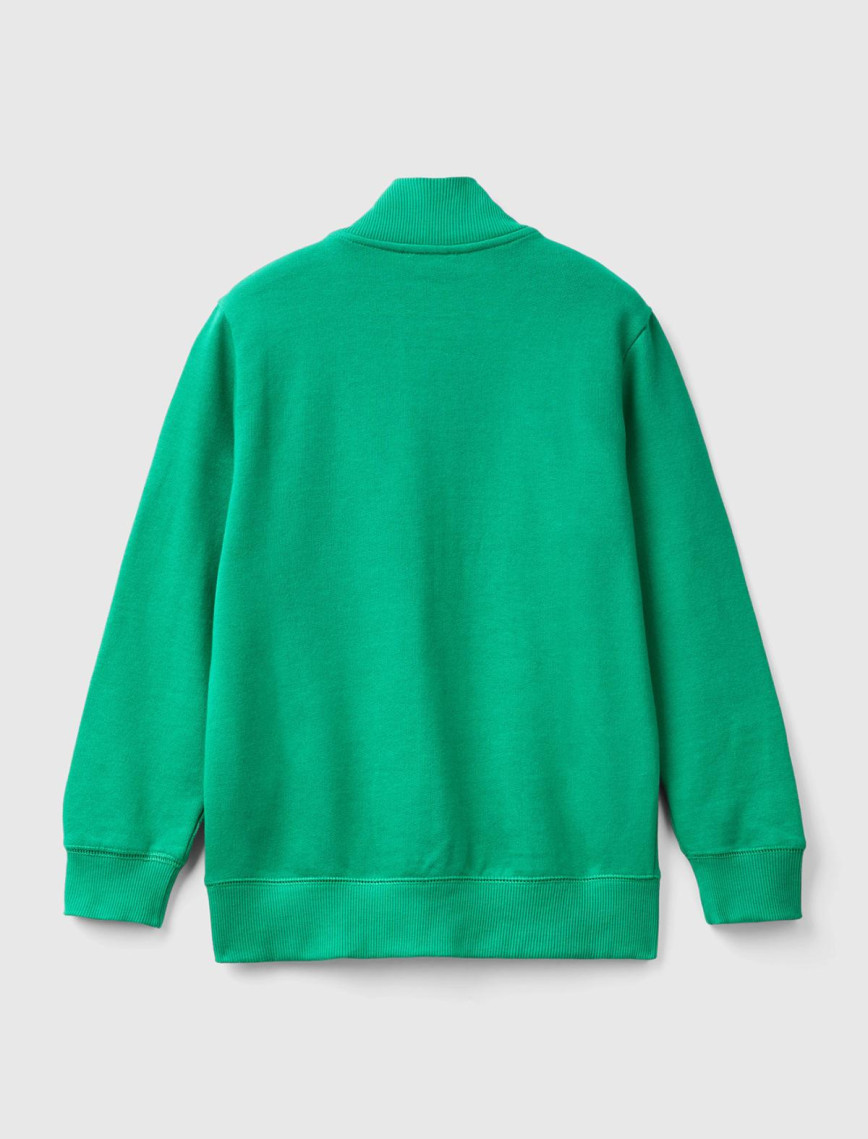 Erkek Çocuk Yeşil Logolu Sweatshirt