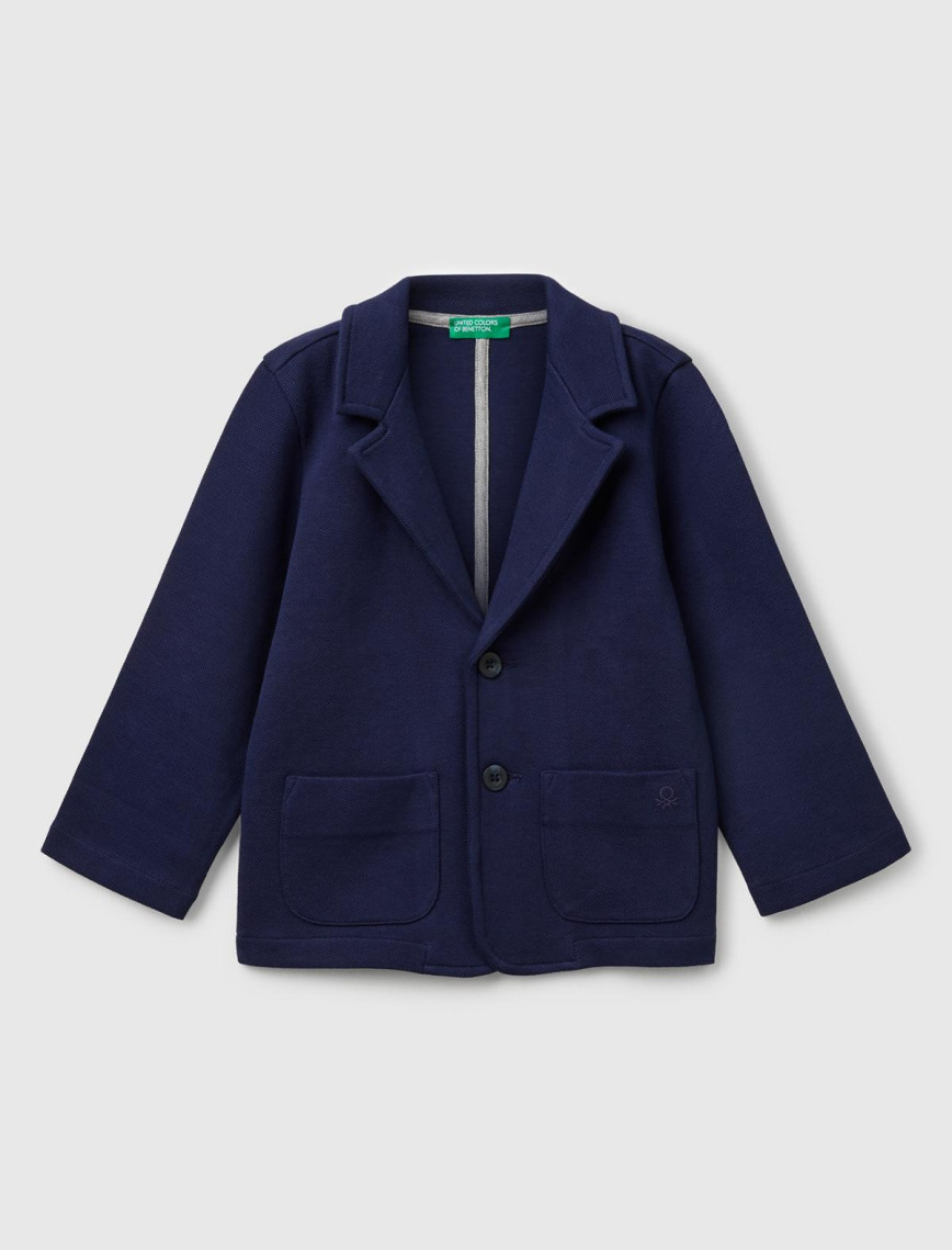 Erkek Çocuk Lacivert İşlemeli Logolu Çift Cepli ve Düğmeli Relax Fit Blazer Ceket Erkek Çocuk Lacivert İşlemeli Logolu Çift Cepli ve Düğmeli Relax Fit Blazer Ceket