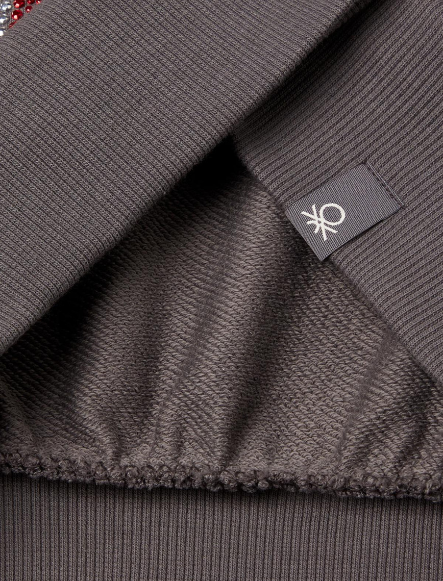 Kız Çocuk Antrasit Rolling Stones Baskılı Logo Etiketli Sweatshirt Kız Çocuk Antrasit Rolling Stones Baskılı Logo Etiketli Sweatshirt