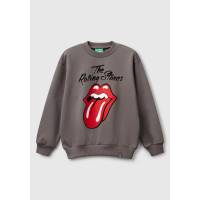 Erkek Çocuk Antrasit Rolling Stones Baskılı Etiket Logolu Bisiklet Yaka Sweatshirt Erkek Çocuk Antrasit Rolling Stones Baskılı Etiket Logolu Bisiklet Yaka Sweatshirt
