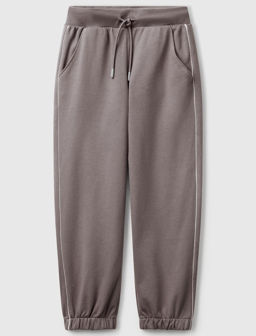 Kız Çocuk Antrasit Kontrastlı Logo Etiketli Büzgü İpli Eşofman Altı Kız Çocuk Antrasit Kontrastlı Logo Etiketli Büzgü İpli Eşofman Altı