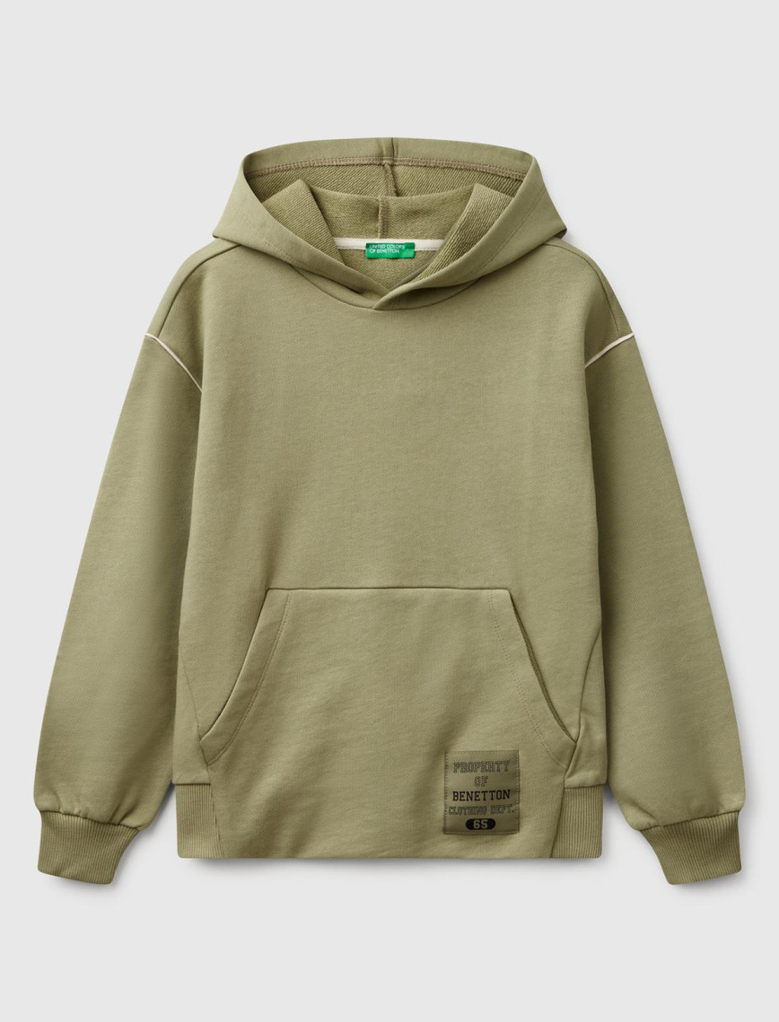 Erkek Çocuk Havacı Mavi Sırtı Şerit Detaylı Logolu Kese Cepli Kapüşonlu Sweatshirt Erkek Çocuk Havacı Mavi Sırtı Şerit Detaylı Logolu Kese Cepli Kapüşonlu Sweatshirt