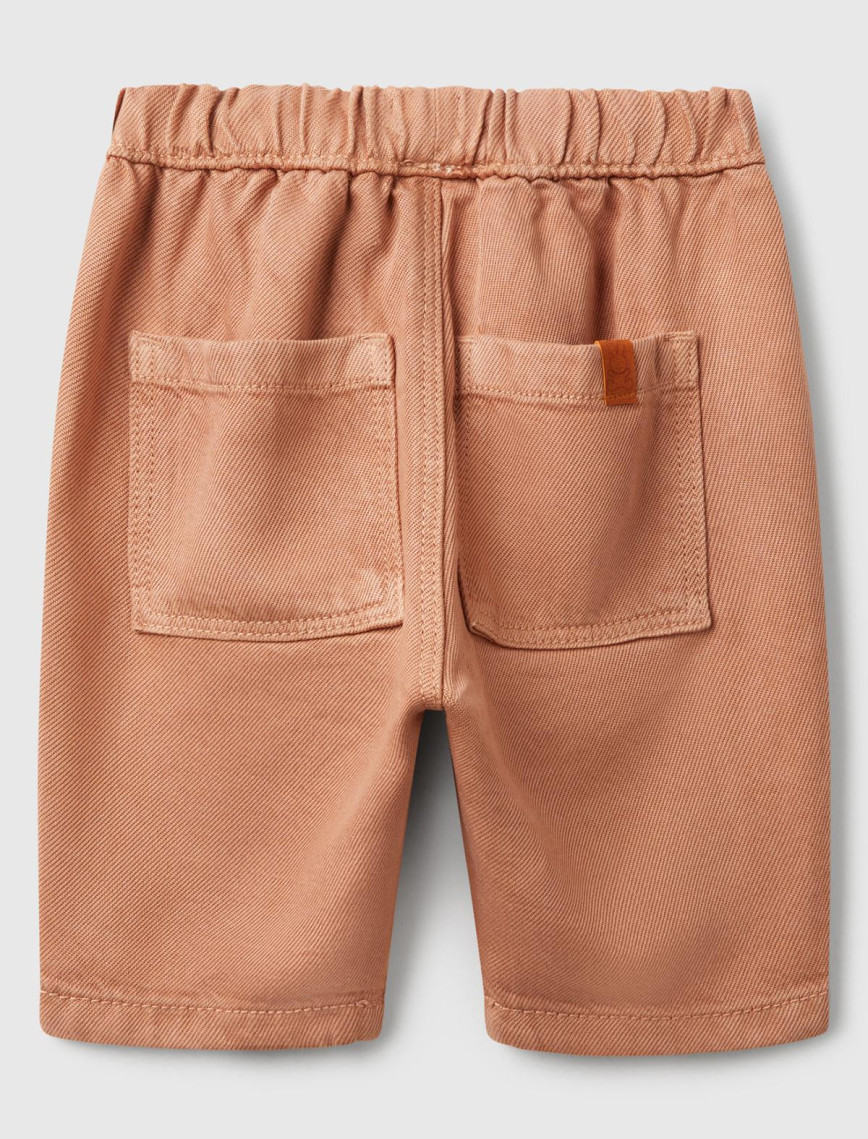 Bebek Tarçın Logo Detaylı Beli Lastikli Büzgü İpli Yama Cepli Pantolon Bebek Tarçın Logo Detaylı Beli Lastikli Büzgü İpli Yama Cepli Pantolon