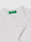Erkek Çocuk Ekru Keten Karışımlı Hakim Yaka Kısa Kollu Gömlek Erkek Çocuk Ekru Keten Karışımlı Hakim Yaka Kısa Kollu Gömlek