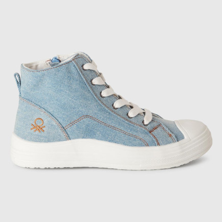 Erkek Çocuk Denim Logo Detaylı Sneaker