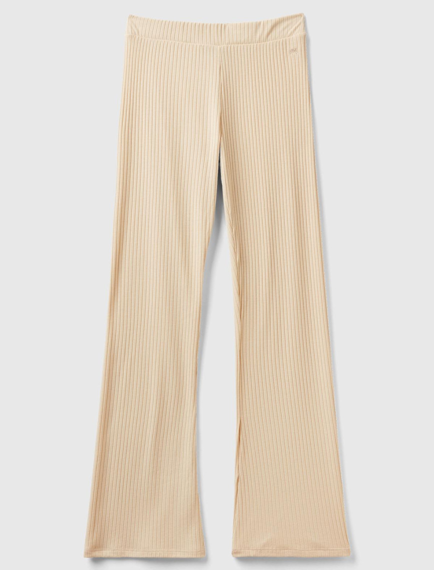 Kadın Bej Geniş Paça Pantolon Kadın Bej Geniş Paça Pantolon