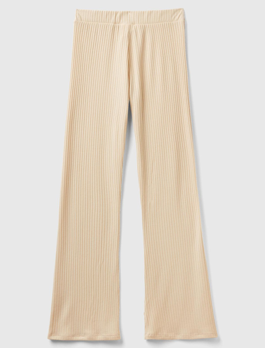 Kadın Bej Geniş Paça Pantolon Kadın Bej Geniş Paça Pantolon