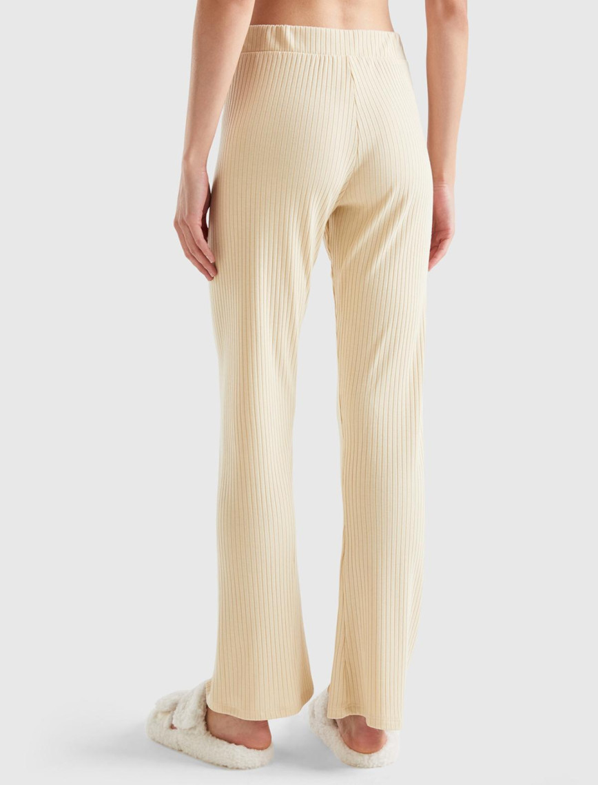 Kadın Bej Geniş Paça Pantolon Kadın Bej Geniş Paça Pantolon