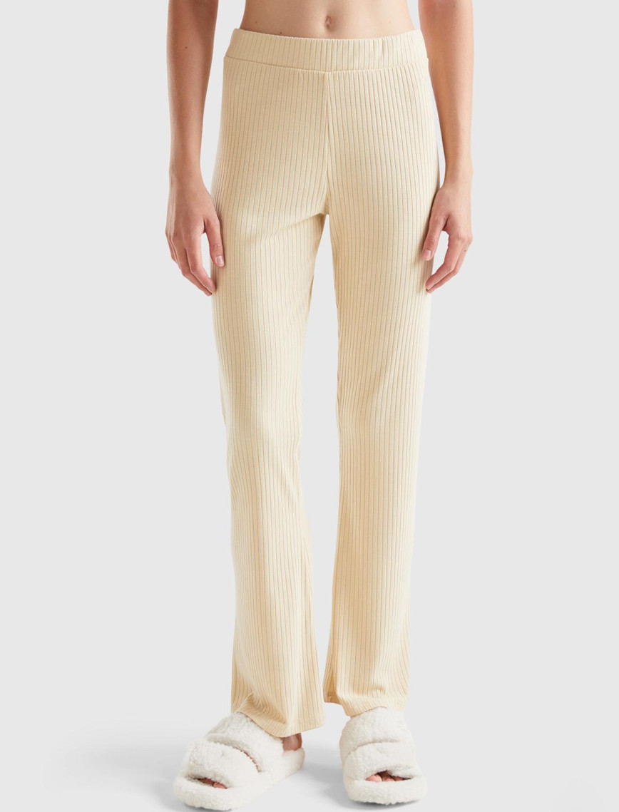 Kadın Bej Geniş Paça Pantolon Kadın Bej Geniş Paça Pantolon