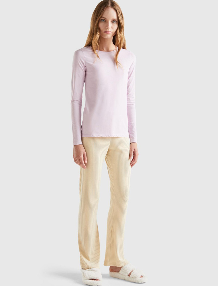 Kadın Bej Geniş Paça Pantolon Kadın Bej Geniş Paça Pantolon