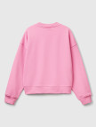 Kadın Pembe Pamuk Karışımlı Logo Baskılı Bisiklet Yaka Sweatshirt Kadın Pembe Pamuk Karışımlı Logo Baskılı Bisiklet Yaka Sweatshirt