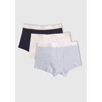 Erkek Turkuaz-Beyaz-Lacivert Pamuk Karışımlı Logo Bantlı 3'lü Boxer Seti Erkek Turkuaz-Beyaz-Lacivert Pamuk Karışımlı Logo Bantlı 3'lü Boxer Seti