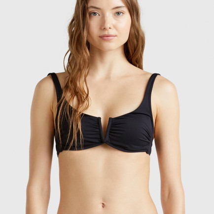 Kadın Siyah V Dekolteli Arkadan Bağlamalı Bikini Üstü Kadın Siyah V Dekolteli Arkadan Bağlamalı Bikini Üstü