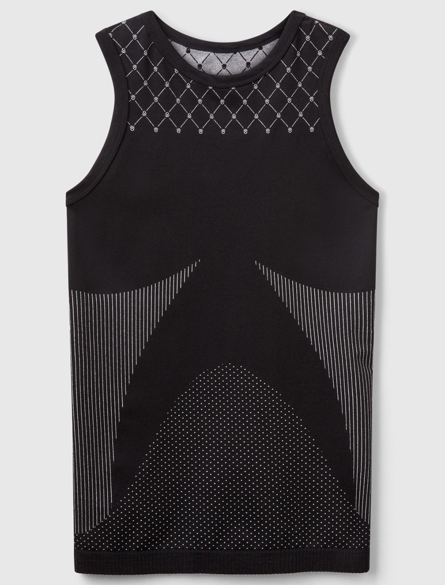 Kadın Siyah Desenli Dikişsiz Atlet Kadın Siyah Desenli Dikişsiz Atlet