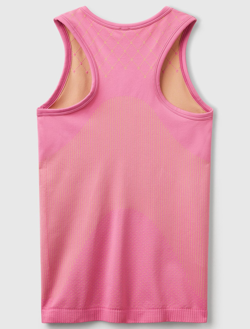 Kadın Pembe Desenli Dikişsiz Atlet Kadın Pembe Desenli Dikişsiz Atlet