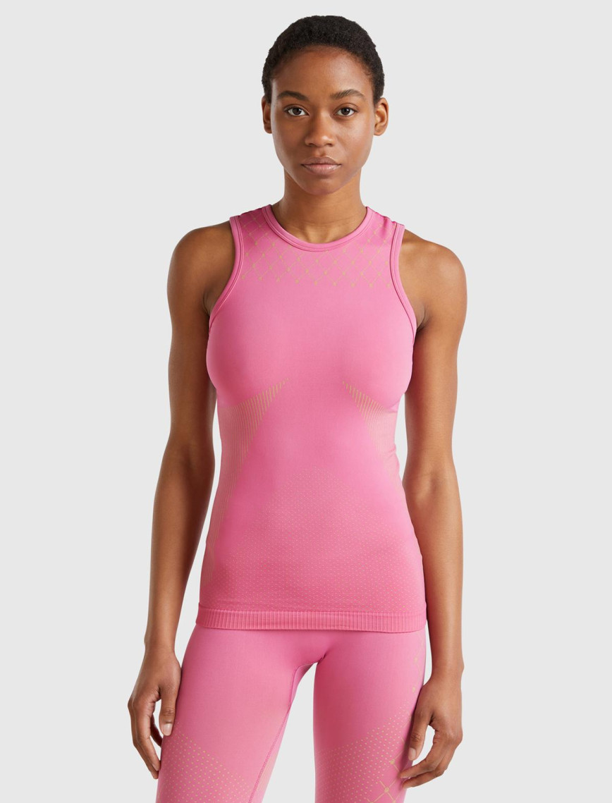 Kadın Siyah Desenli Dikişsiz Atlet Kadın Siyah Desenli Dikişsiz Atlet