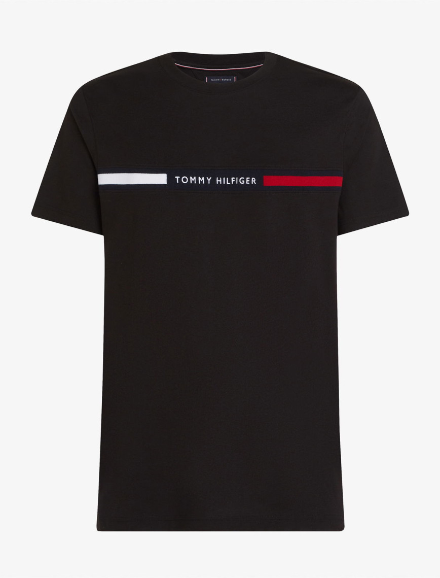 Tommy Hilfiger Chest Insert Erkek Siyah T-Shirt Tommy Hilfiger Chest Insert Erkek Siyah T-Shirt