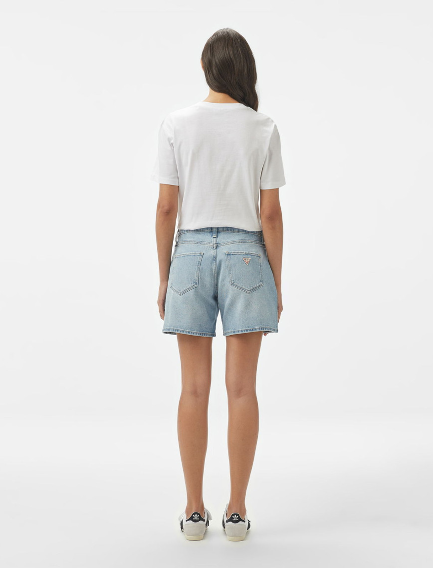 Guess Relaxed Indigo Kadın Mavi Şort Guess Relaxed Indigo Kadın Mavi Şort