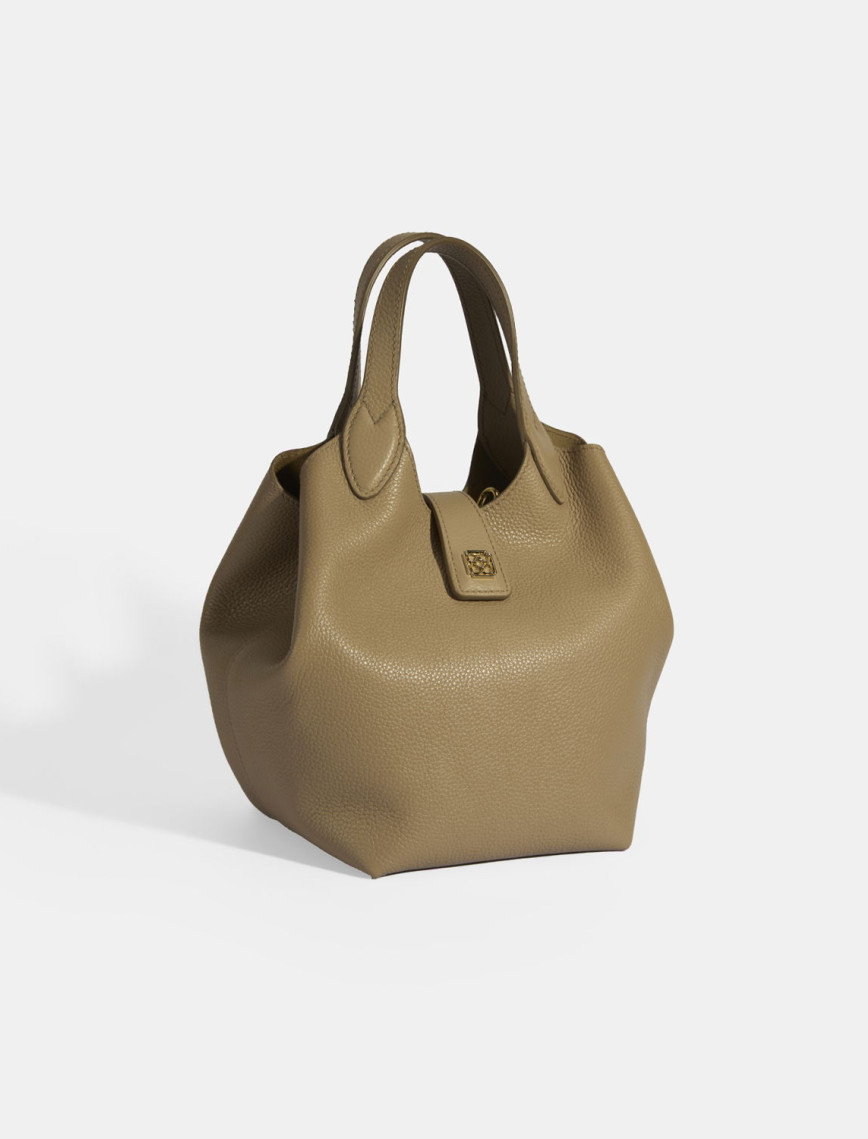 Kadın Koyu Bej Deri Omuz Çantası Kadın Koyu Bej Deri Omuz Çantası