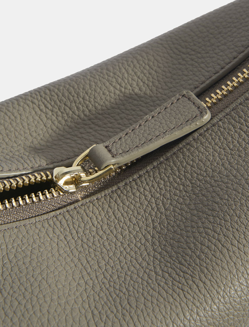 Kadın Gri Deri Omuz Çantası Kadın Gri Deri Omuz Çantası