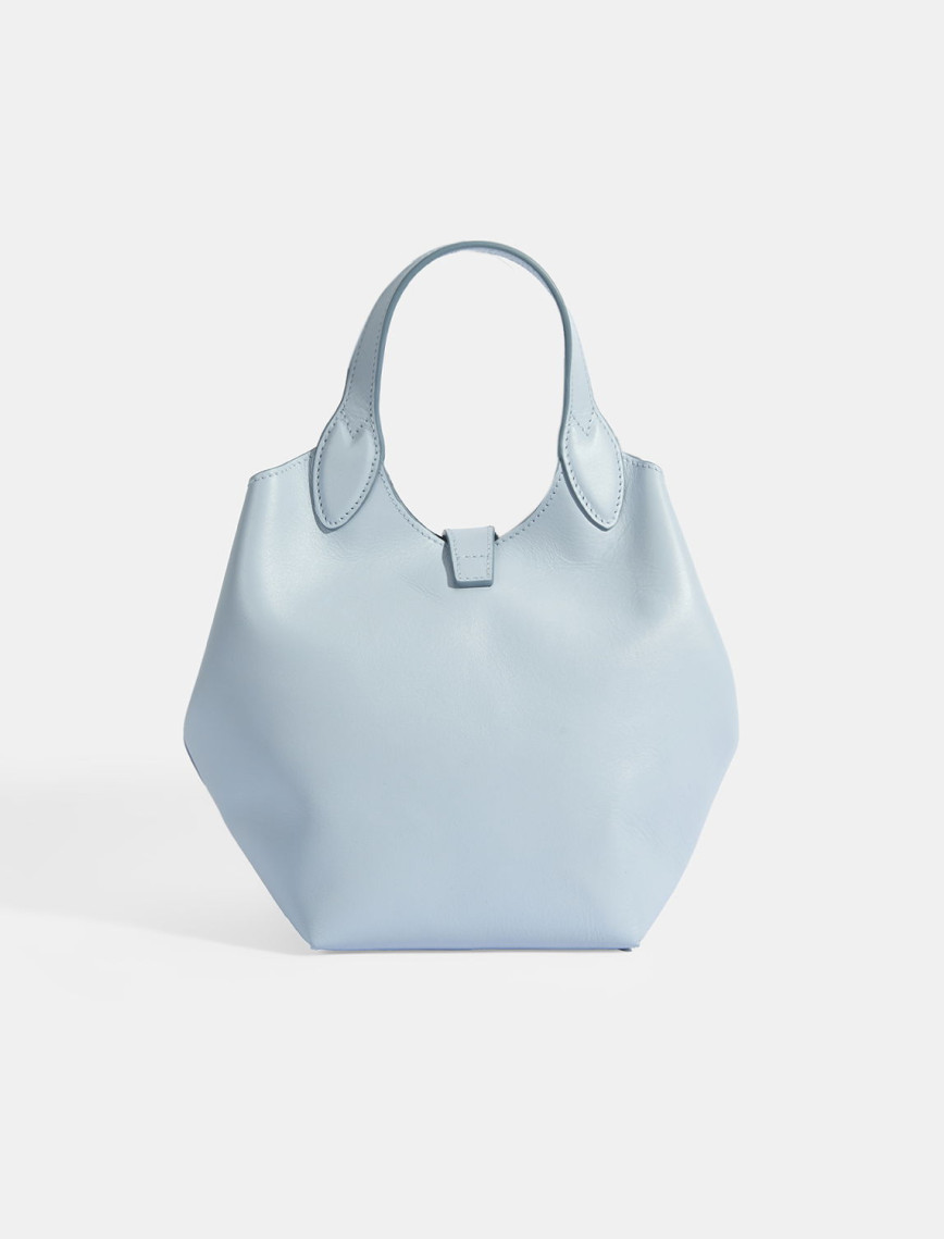 Kadın Mavi Deri Omuz Çantası Kadın Mavi Deri Omuz Çantası