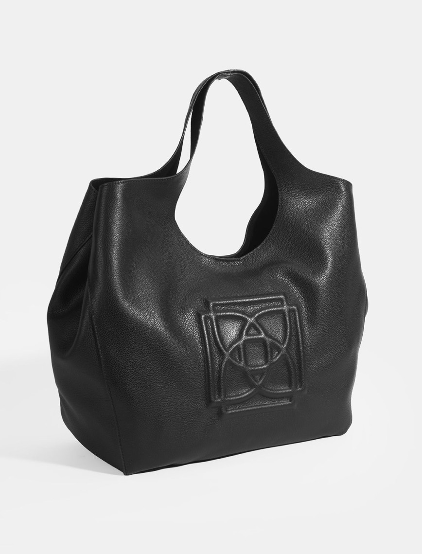 Kadın Siyah Deri Hobo Çanta Kadın Siyah Deri Hobo Çanta