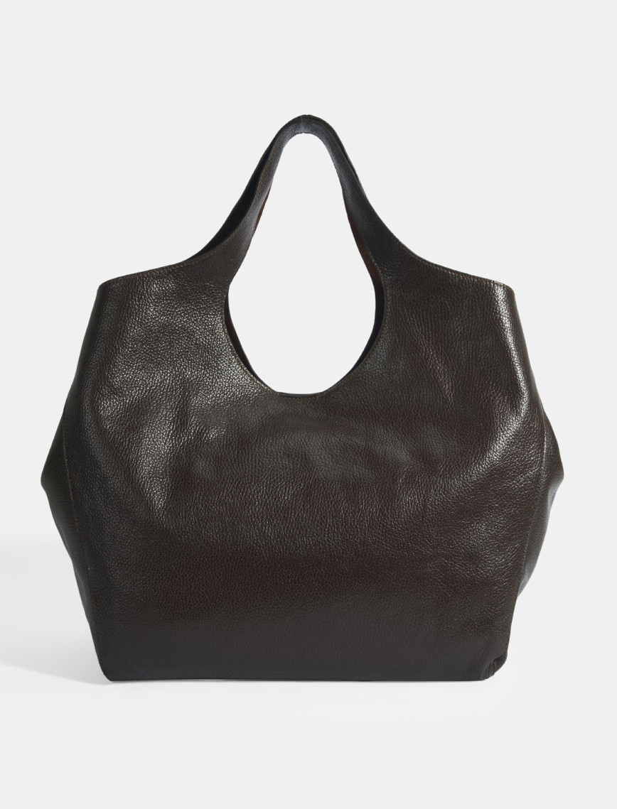 Kadın Acı Kahve Deri Hobo Çanta