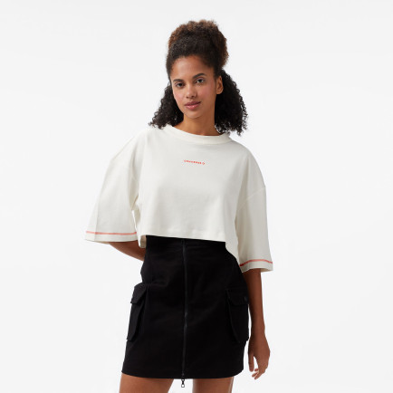 Converse Star Chevron Baskılı Kadın Krem T-Shirt Converse Star Chevron Baskılı Kadın Krem T-Shirt