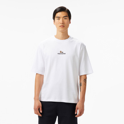 Converse Oversize Fit Erkek Beyaz T-shirt Converse Oversize Fit Erkek Beyaz T-shirt