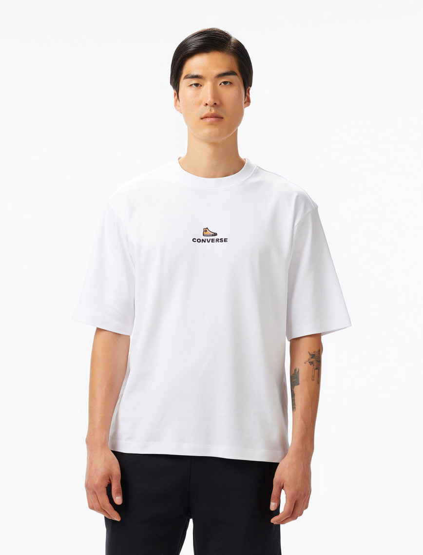 Converse Oversize Fit Erkek Mavi T-shirt Converse Oversize Fit Erkek Mavi T-shirt