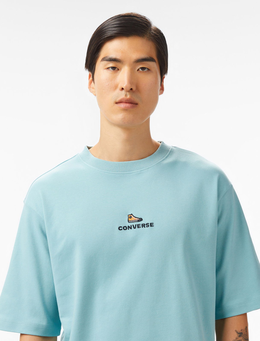 Converse Oversize Fit Erkek Mavi T-shirt Converse Oversize Fit Erkek Mavi T-shirt