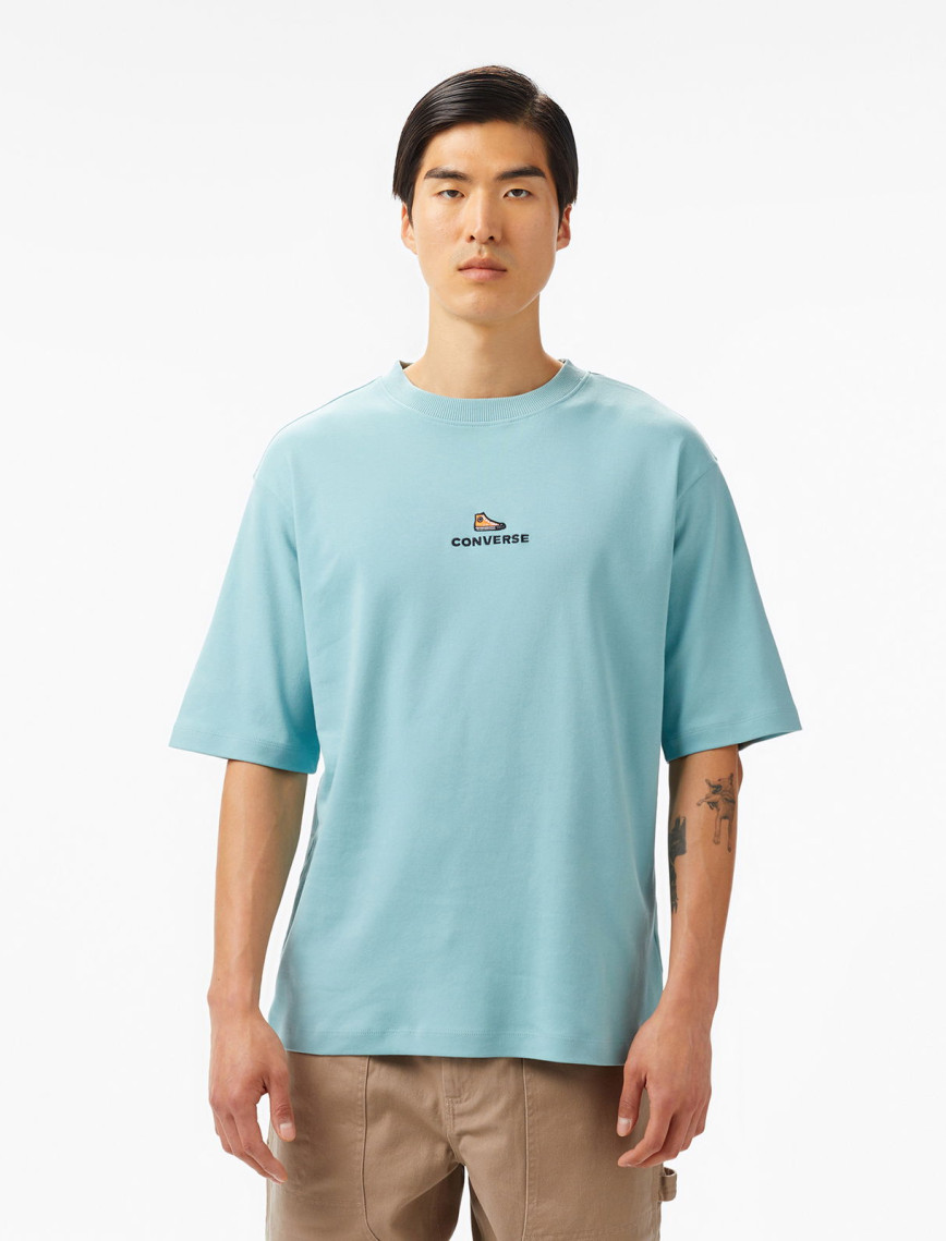 Converse Oversize Fit Erkek Mavi T-shirt Converse Oversize Fit Erkek Mavi T-shirt