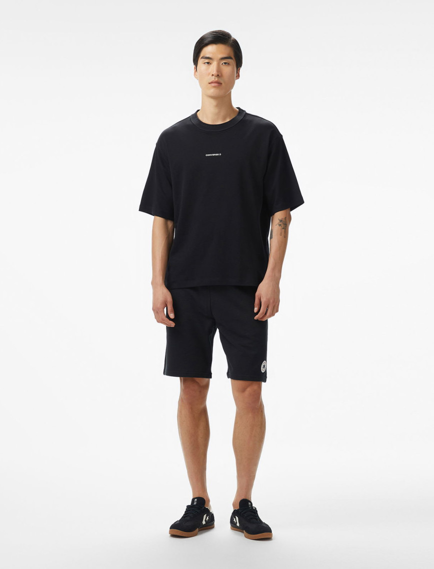 Converse Star Chevron Baskılı Oversize Fit Erkek Siyah T-Shirt Converse Star Chevron Baskılı Oversize Fit Erkek Siyah T-Shirt