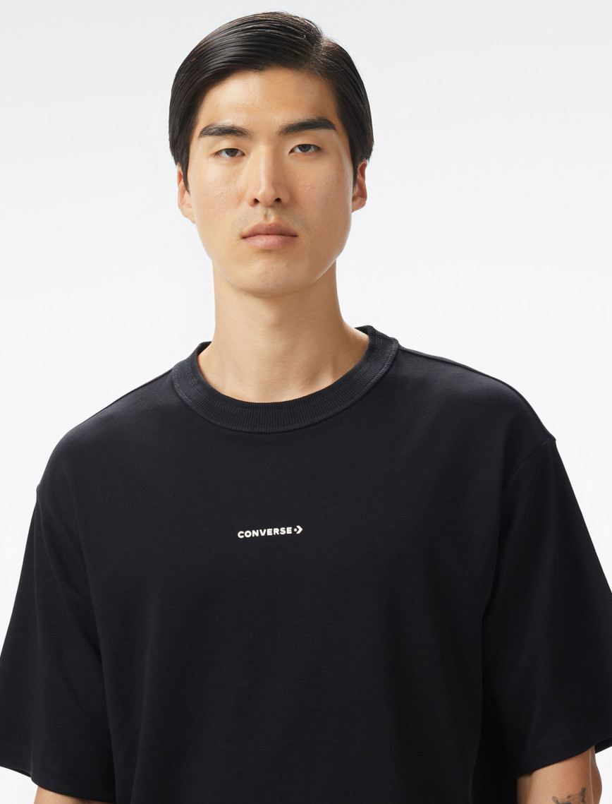 Converse Star Chevron Baskılı Oversize Fit Erkek Siyah T-Shirt Converse Star Chevron Baskılı Oversize Fit Erkek Siyah T-Shirt