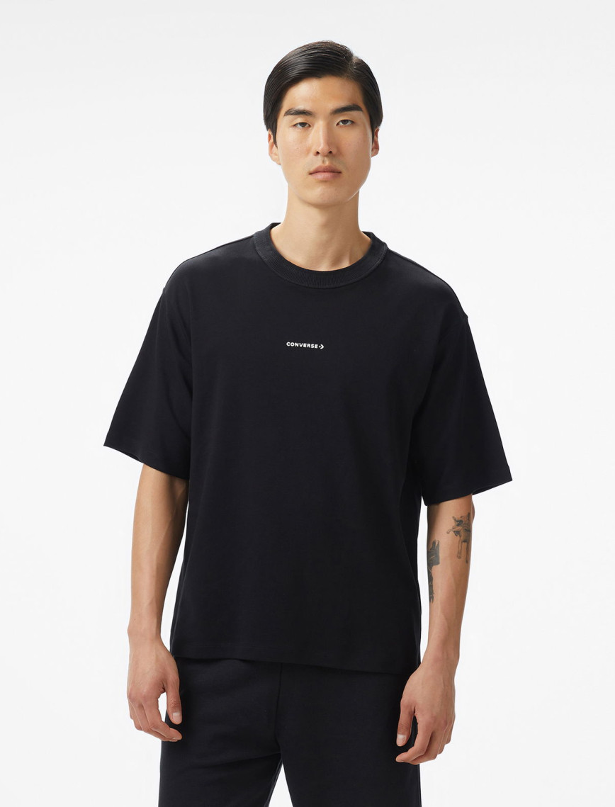 Converse Star Chevron Baskılı Oversize Fit Erkek Krem T-Shirt Converse Star Chevron Baskılı Oversize Fit Erkek Krem T-Shirt