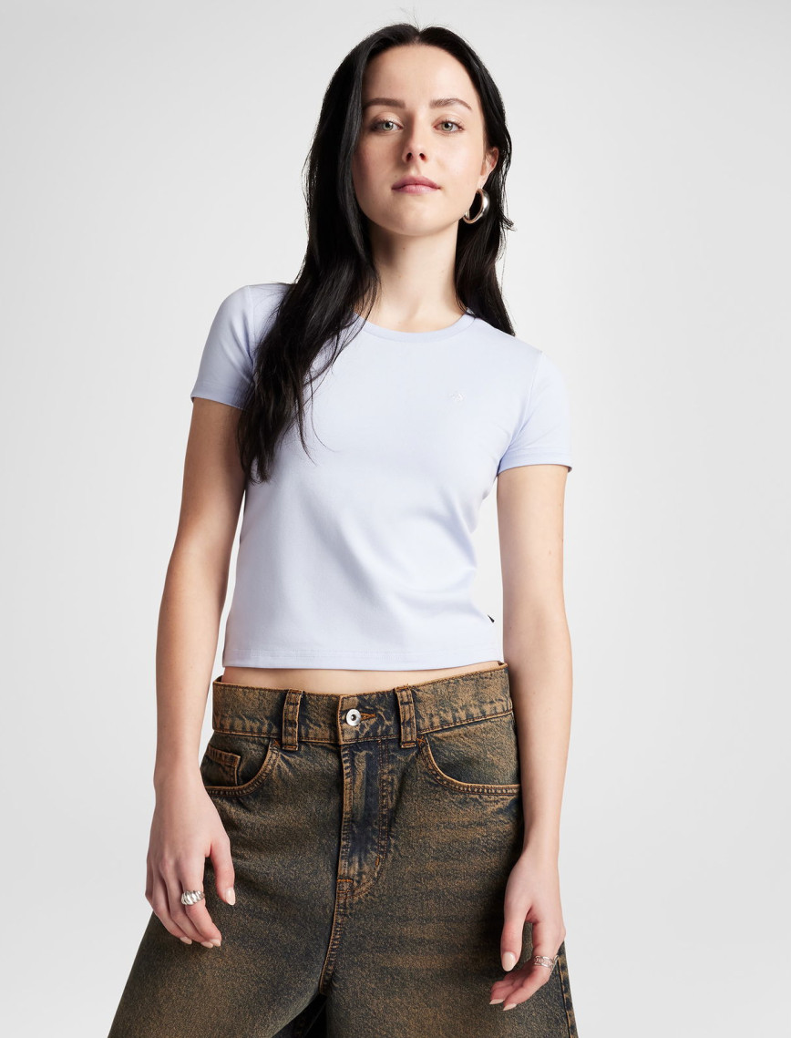 Converse Slim Fit Kadın Beyaz T-Shirt