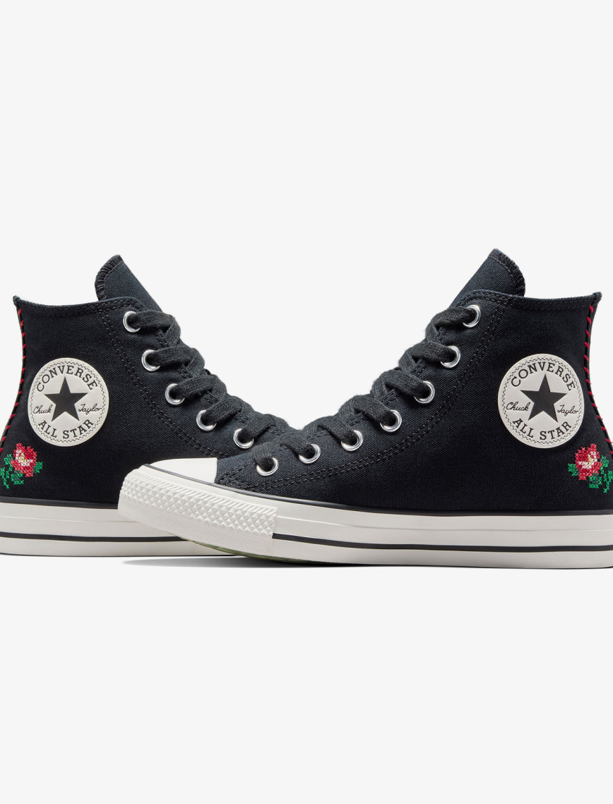 Converse Chuck Taylor Rose Cross Stich Unisex Siyah Sneaker Converse Chuck Taylor Rose Cross Stich Unisex Siyah Sneaker