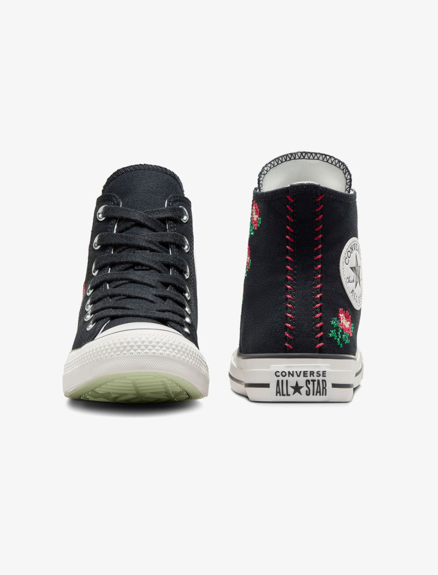 Converse Chuck Taylor Rose Cross Stich Unisex Siyah Sneaker Converse Chuck Taylor Rose Cross Stich Unisex Siyah Sneaker