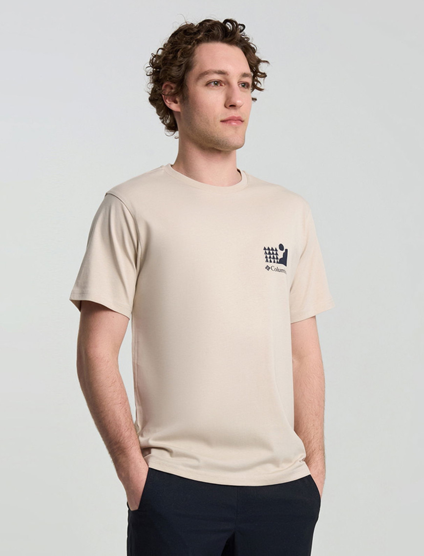 Columbia Explore Outdoors Ss Erkek Bej T-Shirt Columbia Explore Outdoors Ss Erkek Bej T-Shirt