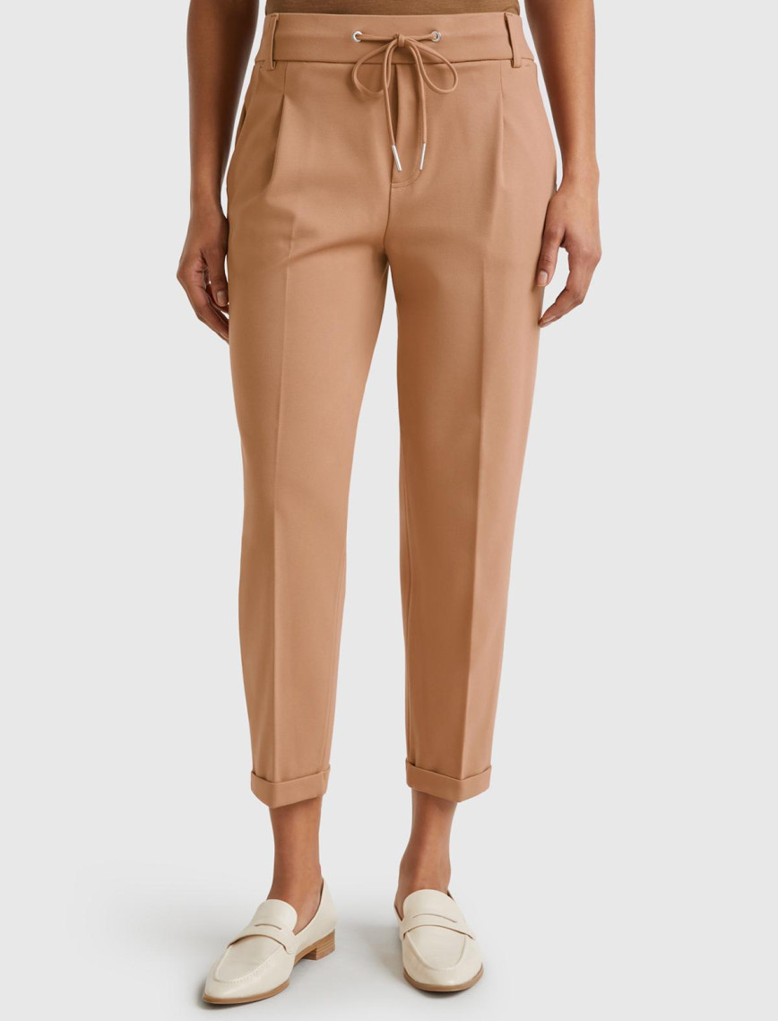 Kadın Siyah  Beli Lastikli Pantolon